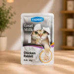 پوچ گربه فنبی FAENBEI طعم مرغ و خرگوش در شیر بز