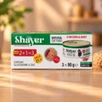کنسرو گربه شایر Shayer طعم مرغ و بیف