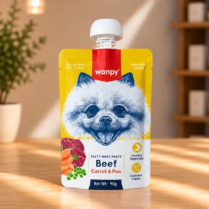 پودینگ سگ ونپی WANPY با طعم گوشت گاو و هویج